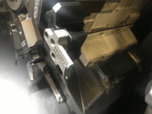 metal 3d printed part on production line