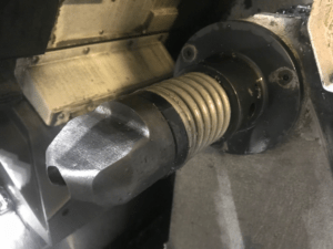 metal 3d printed part on production line